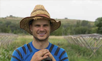 Richard Hagedorn auf seinem Feld
