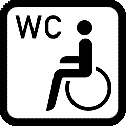 Symbol: barrierefreies WC vorhanden