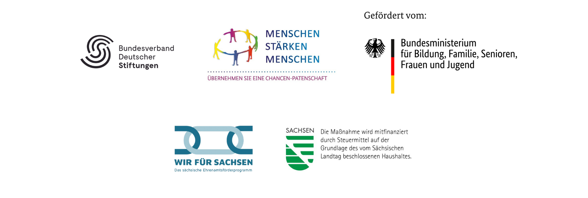 Logoleiste BUndesverband und Wir für Sachsen